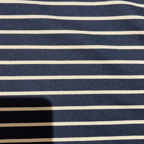 NWOT  IRIS black and cream Stripes size XL body cone stretch dress - Picture 6 of 11